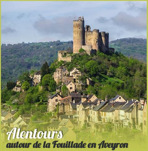 Le village de Najac est situé aux alentours du camping le Bosquet à la Fouillade